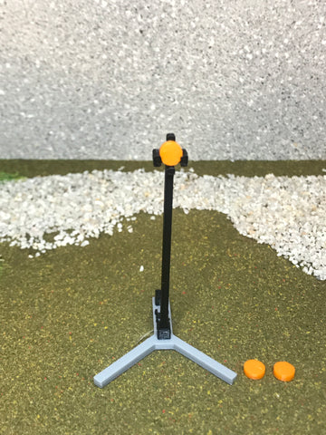 Y stand with shotgun clay